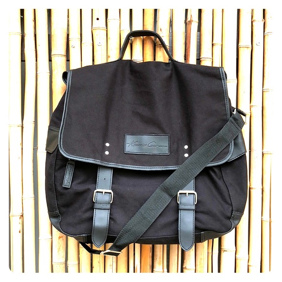 Kenneth Cole Other - Kenneth Cole Black Canvas Messenger Bag